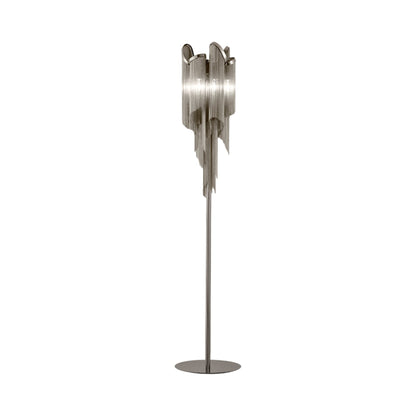 Stream Floor Lamp in Nickel Plated.