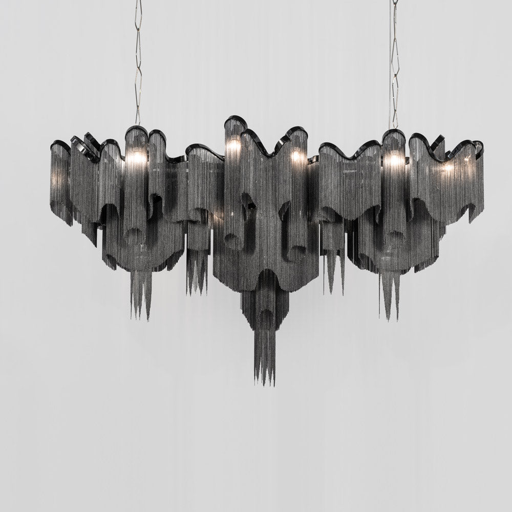 Stream Linear Chandelier in Detail.