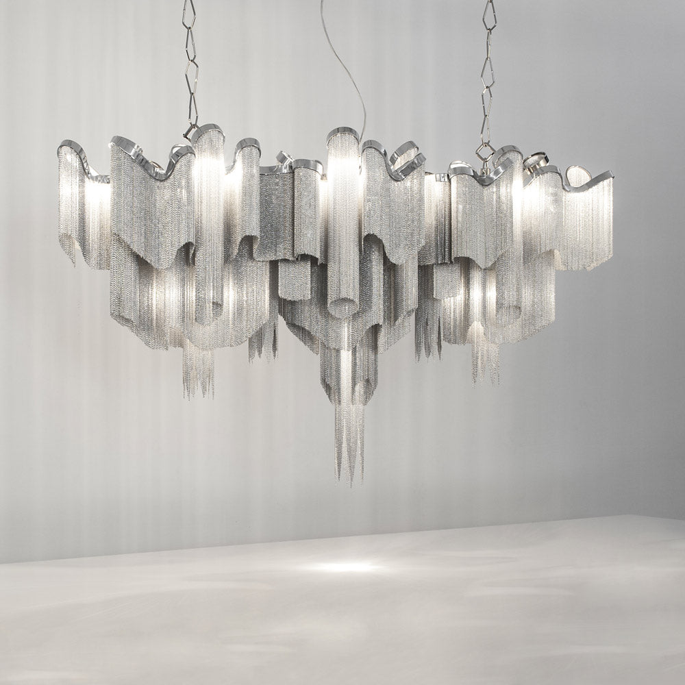 Stream Linear Chandelier in Detail.