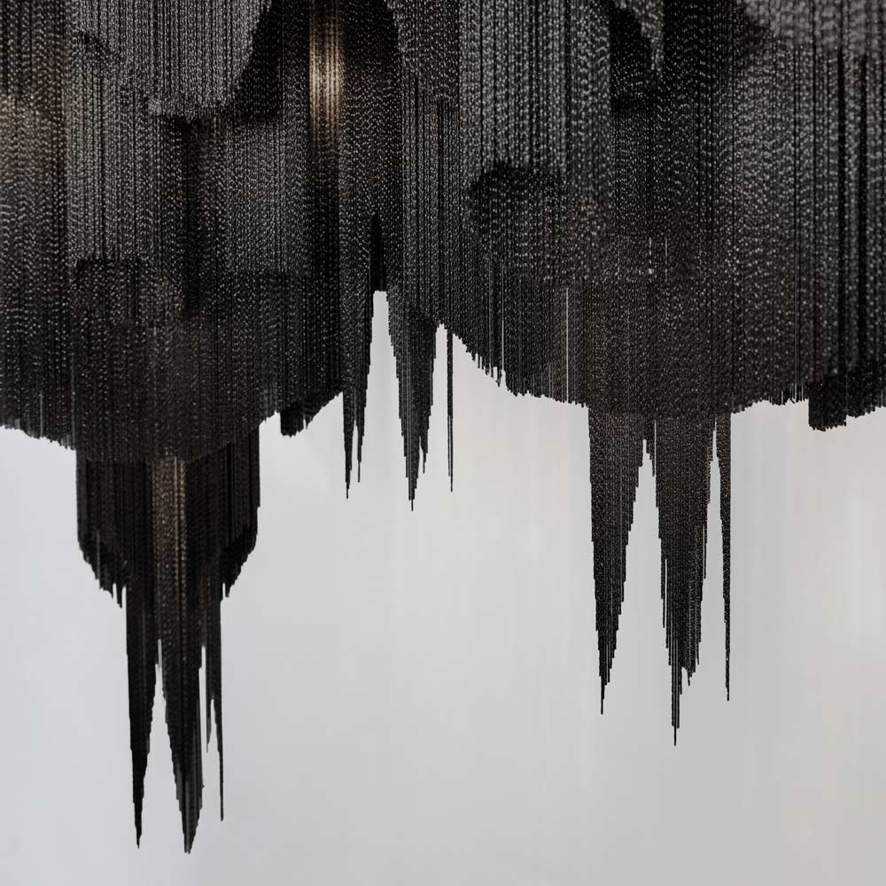 Stream Linear Chandelier in Detail.