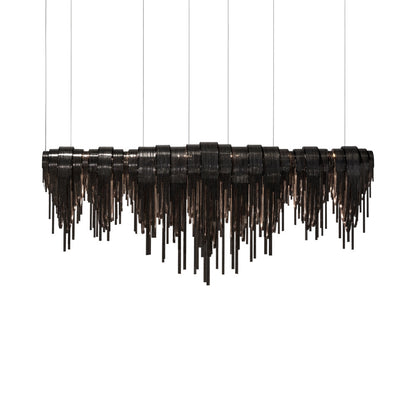 Volver Linear LED Chandelier in Black Nickel Plated (Large).