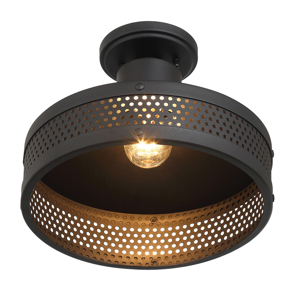 Abalone Point Outdoor Flush Mount Ceiling Light in Detail.