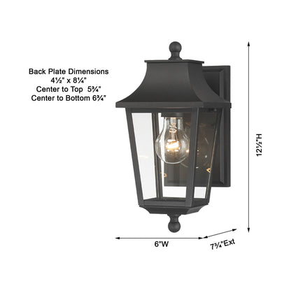 Altimeter Outdoor Wall Light - line drawing.