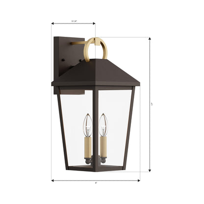 Bayra Outdoor Wall Light - line drawing.