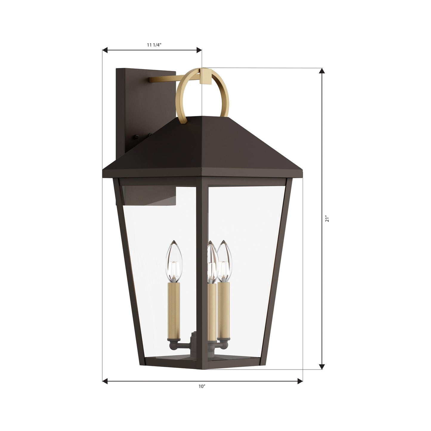 Bayra Outdoor Wall Light - line drawing.