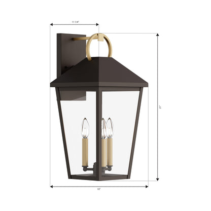 Bayra Outdoor Wall Light - line drawing.