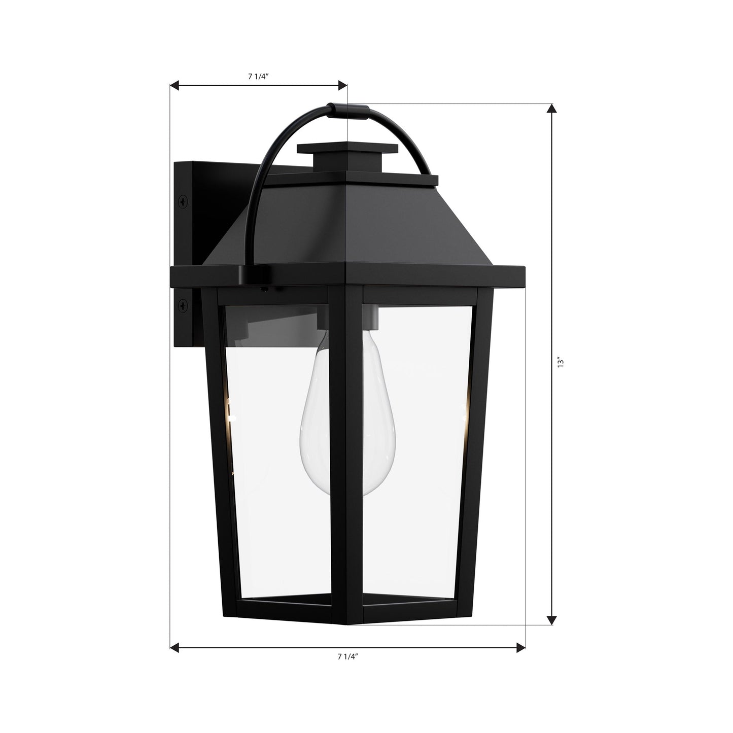 Branwyn Outdoor Wall Light - line drawing.