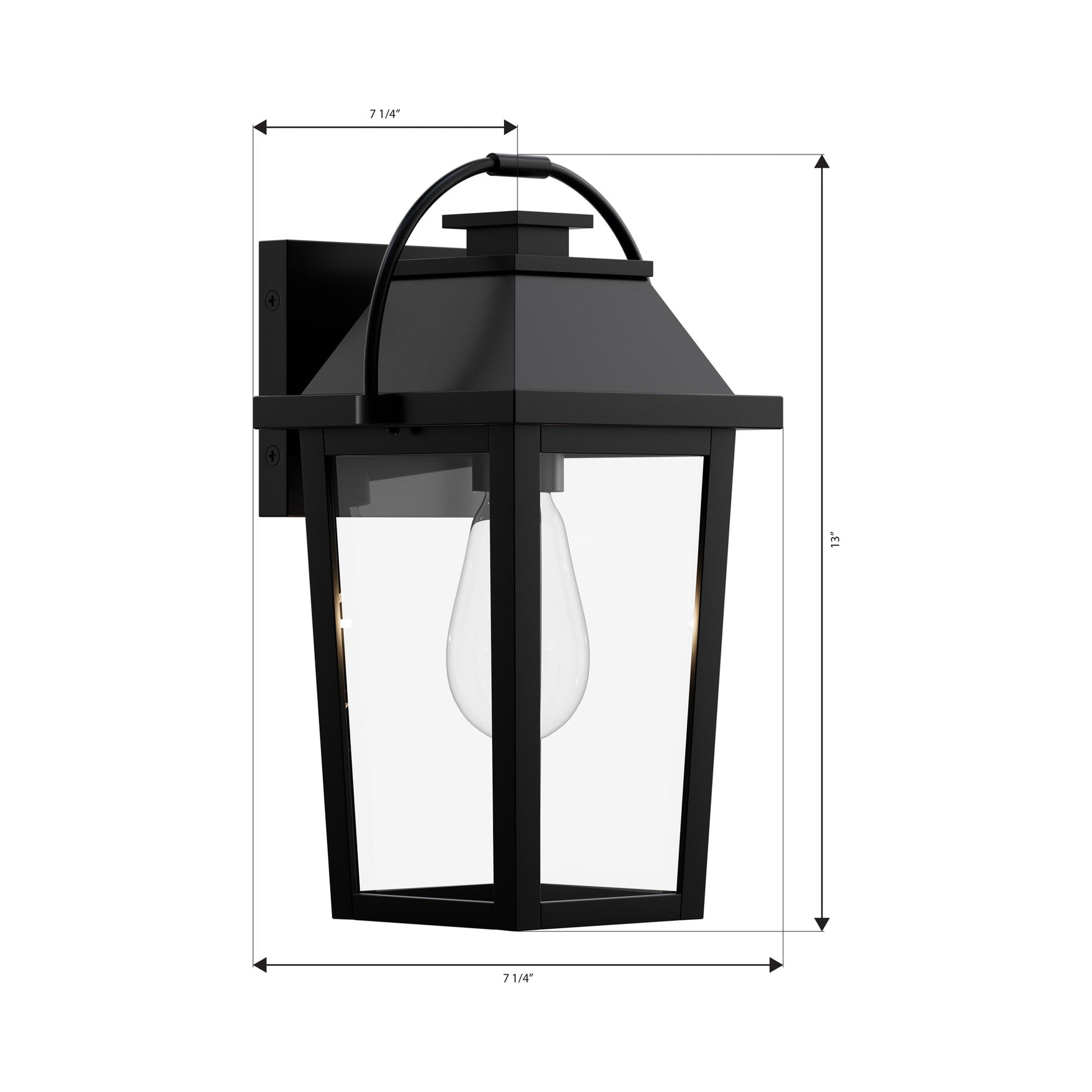 Branwyn Outdoor Wall Light - line drawing.