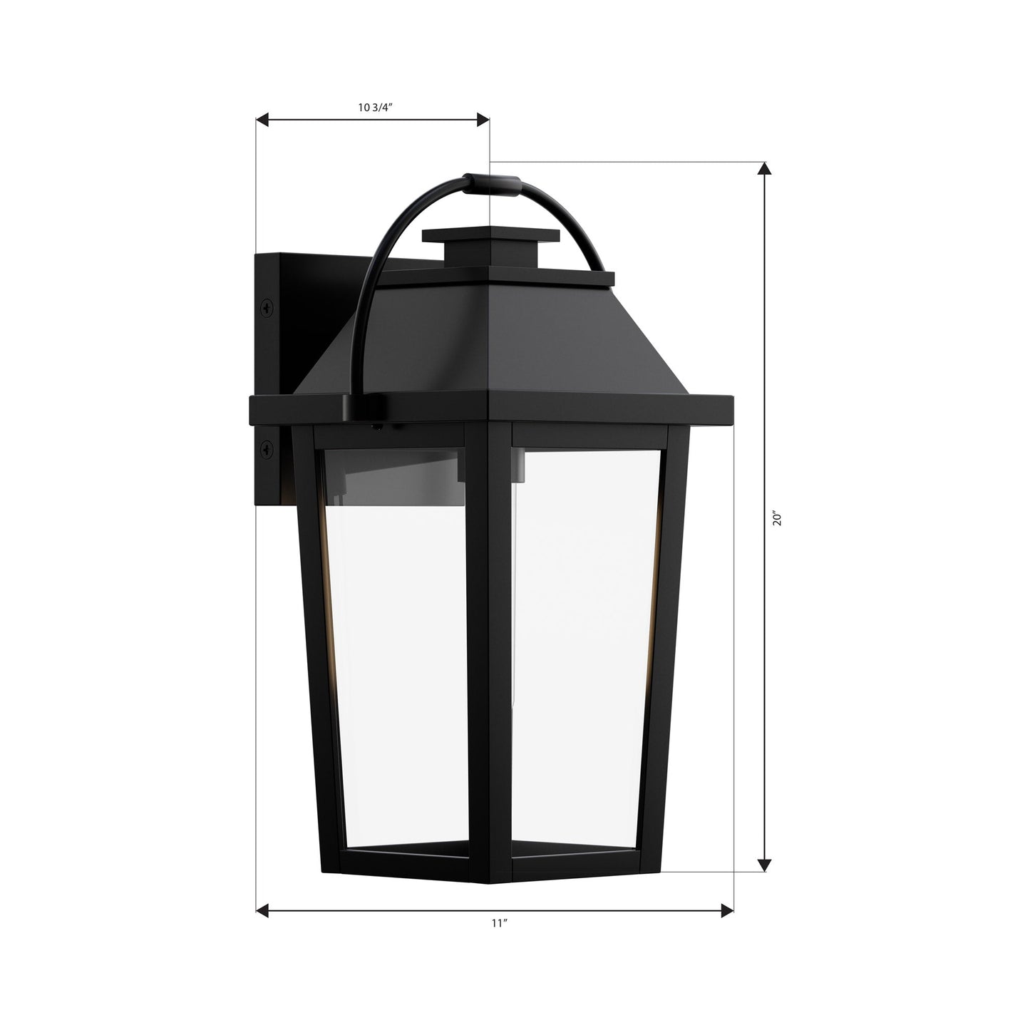 Branwyn Outdoor Wall Light - line drawing.
