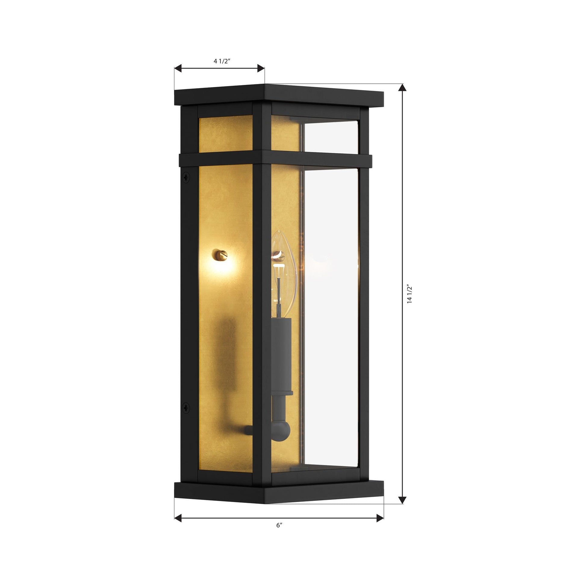 Briarlane Outdoor Wall Light - line drawing.
