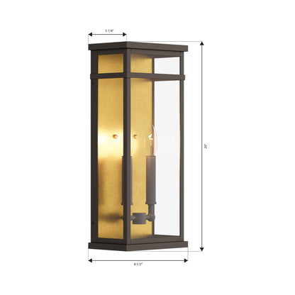 Briarlane Outdoor Wall Light - line drawing.