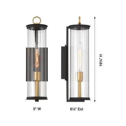 Cara Outdoor Wall Light - line drawing.
