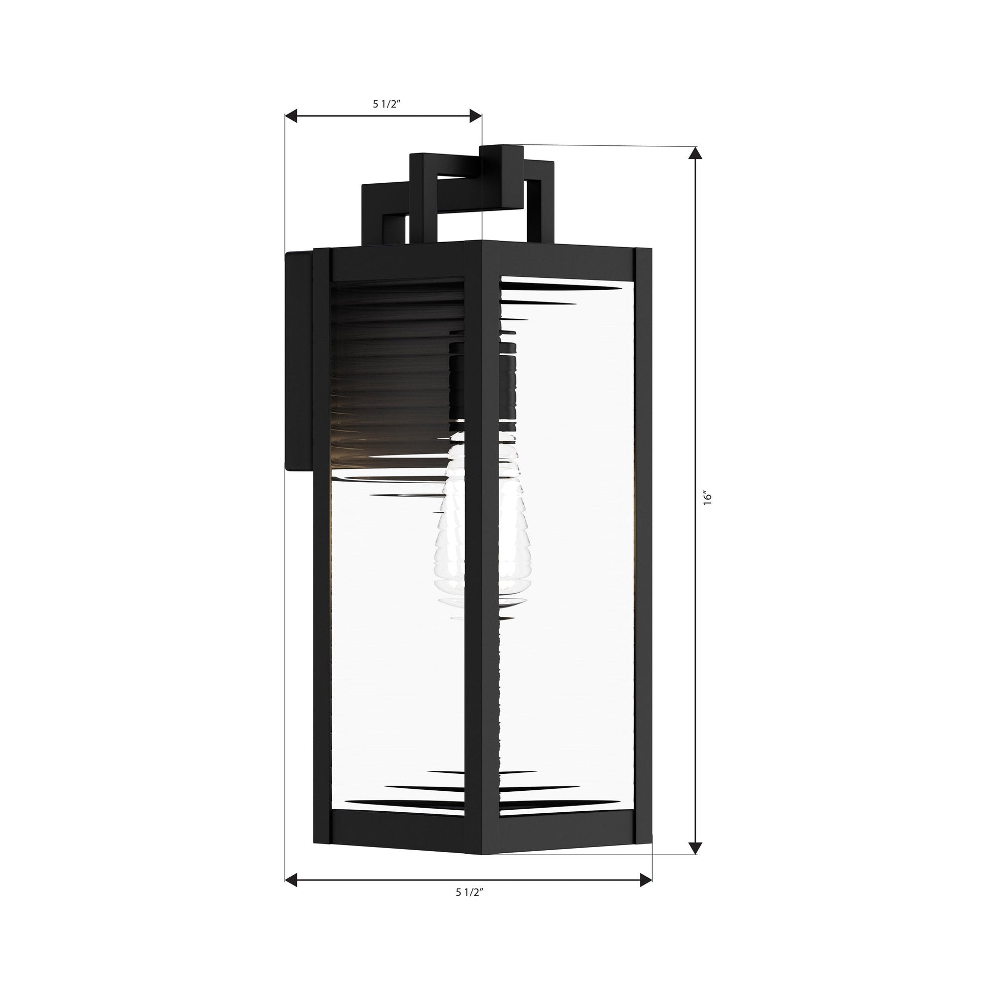 Edgewood Outdoor Wall Light - line drawing.