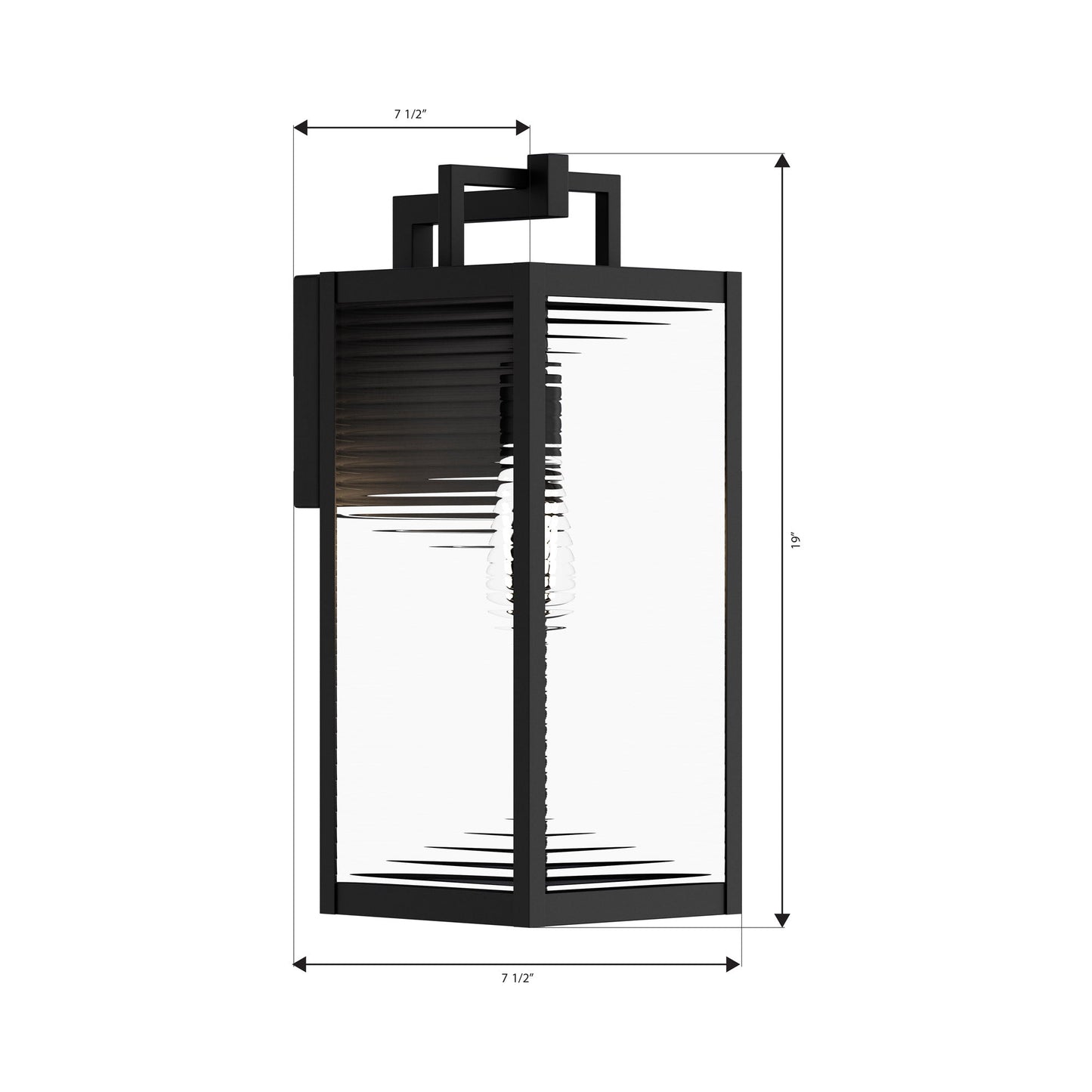 Edgewood Outdoor Wall Light - line drawing.