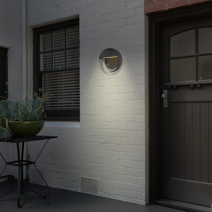 Espririt Del Sol Outdoor LED Wall Light in Outside Area.