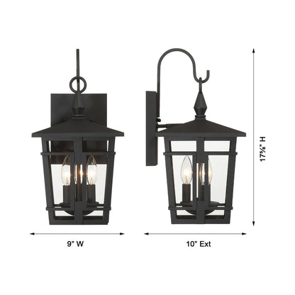Fieldstone Outdoor Wall Light - line drawing.