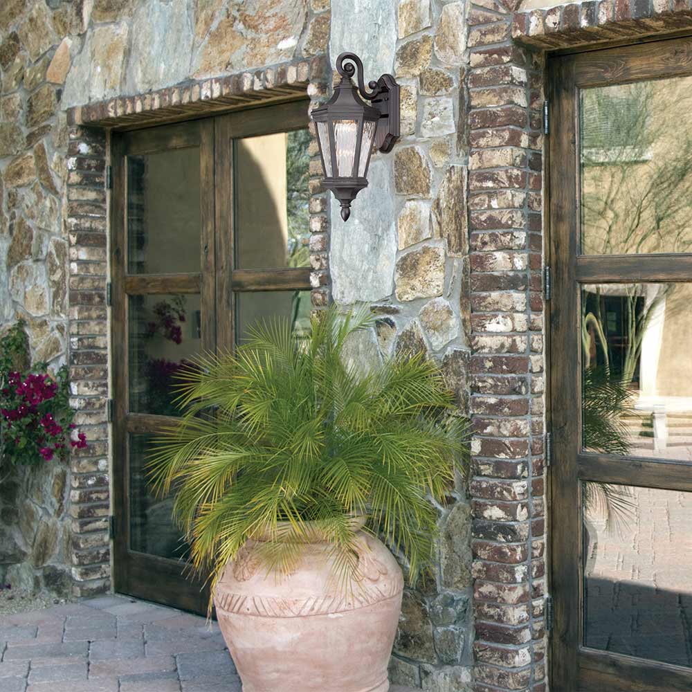 Hanford Pointe Outdoor LED Wall Light in Outside Area.