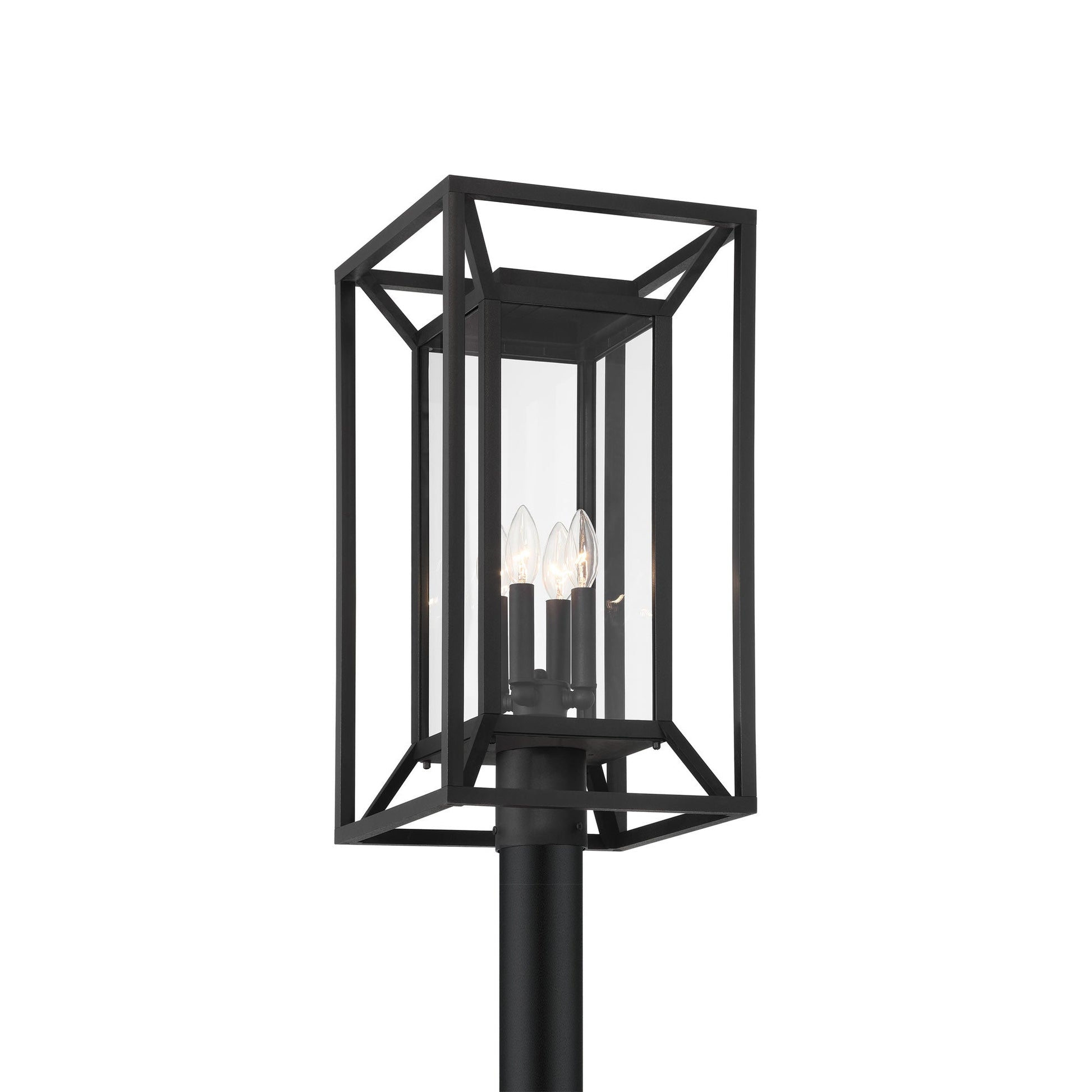 Harbor View Outdoor Post Light in Clear Glass.