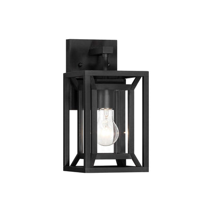 Harbor View Outdoor Wall Light in Clear Glass (12.13-Inch).