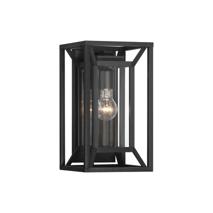 Harbor View Outdoor Wall Light in Clear Glass (13.25-Inch).