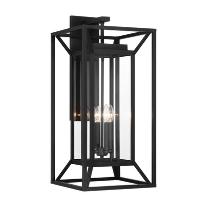Harbor View Outdoor Wall Light in Clear Glass (29.75-Inch).
