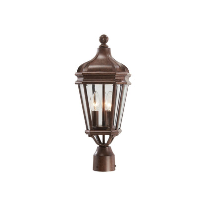 Harrison Outdoor Post Light in Vintage Rust (20-Inch).