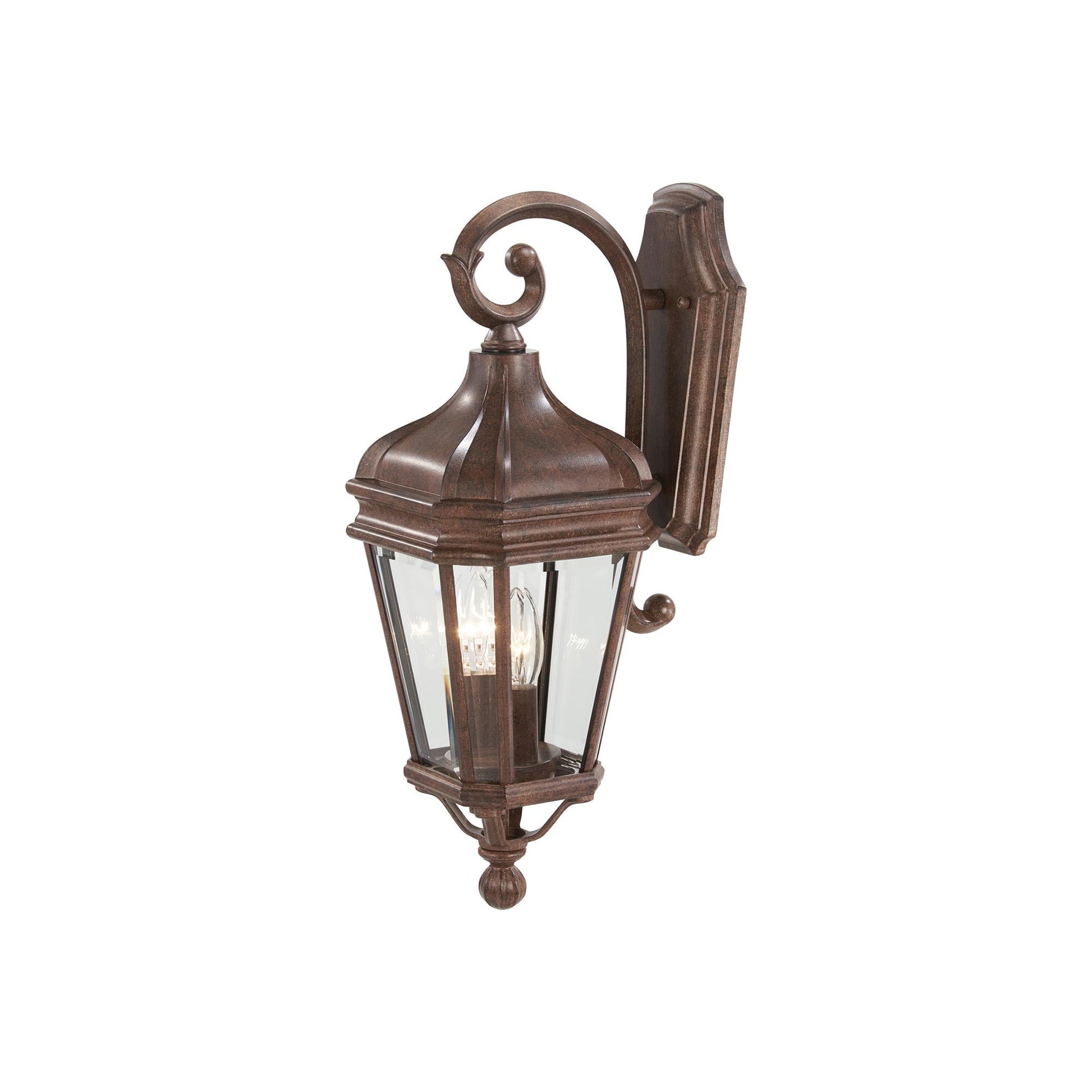 Harrison Outdoor Wall Light in Vintage Rust (2-Light).
