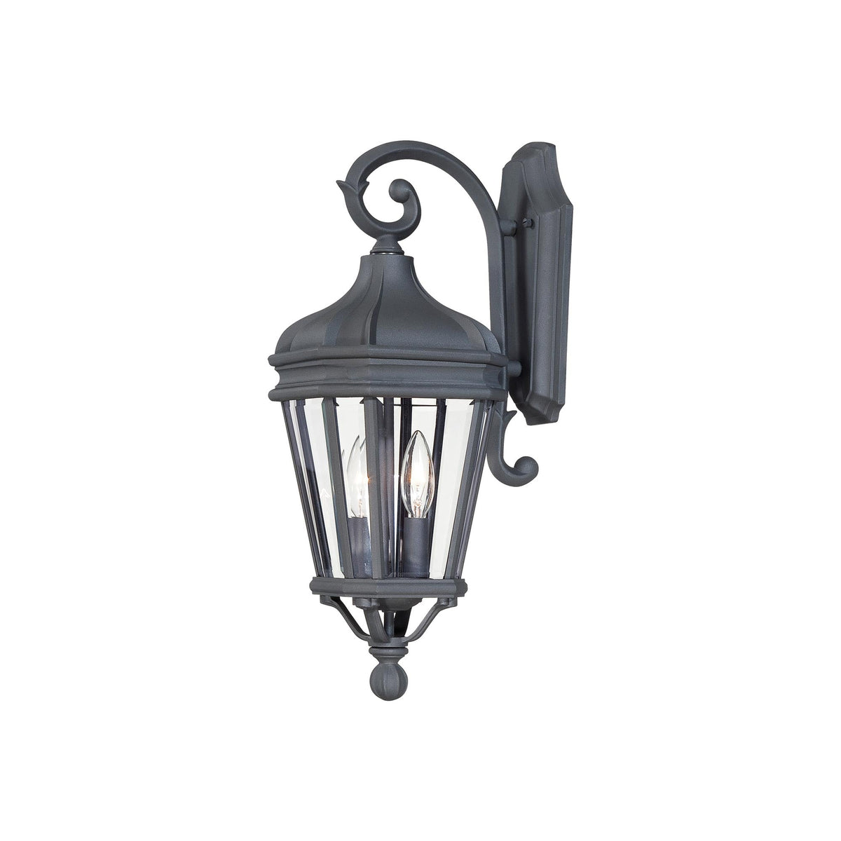Harrison Outdoor Wall Light in Sand Coal (2-Light).