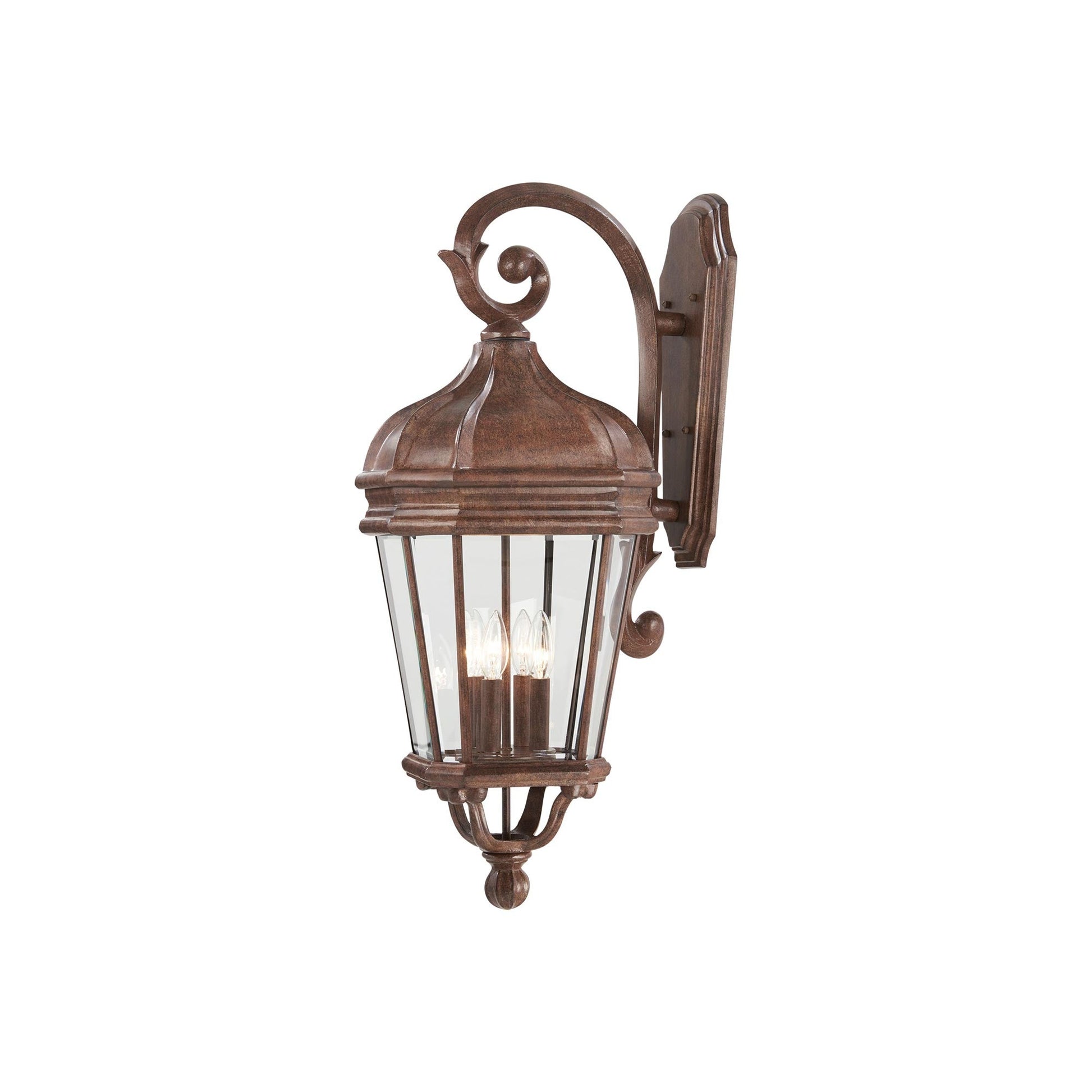 Harrison Outdoor Wall Light in Vintage Rust (4-Light).