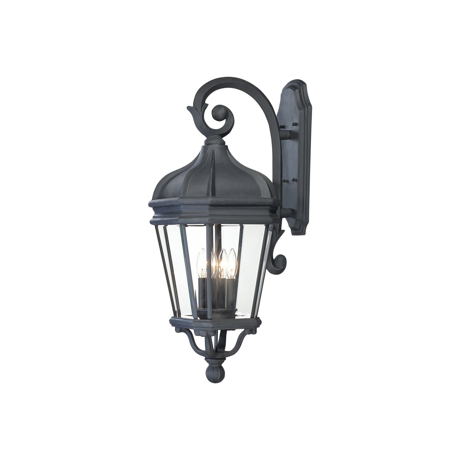 Harrison Outdoor Wall Light in Sand Coal (4-Light).