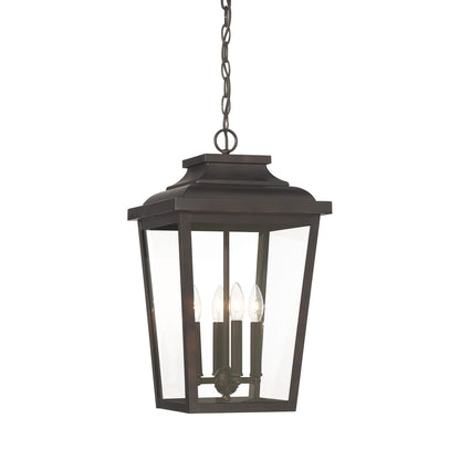 Irvington Manor Outdoor Pendant Light in Clear Glass (Large/Incandescent).