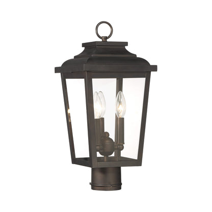Irvington Manor Outdoor Post Light in Clear Glass (Small/Incandescent).