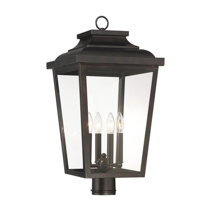 Irvington Manor Outdoor Post Light in Clear Glass (Large/Incandescent).