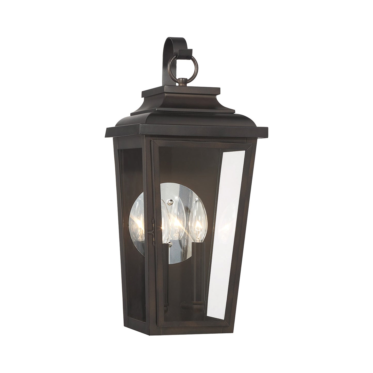 Irvington Manor Outdoor Wall Light in Clear Seeded Glass (Pocket/Incandescent).