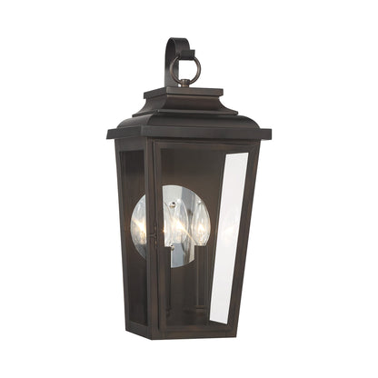 Irvington Manor Outdoor Wall Light in Clear Seeded Glass (Pocket/Incandescent).