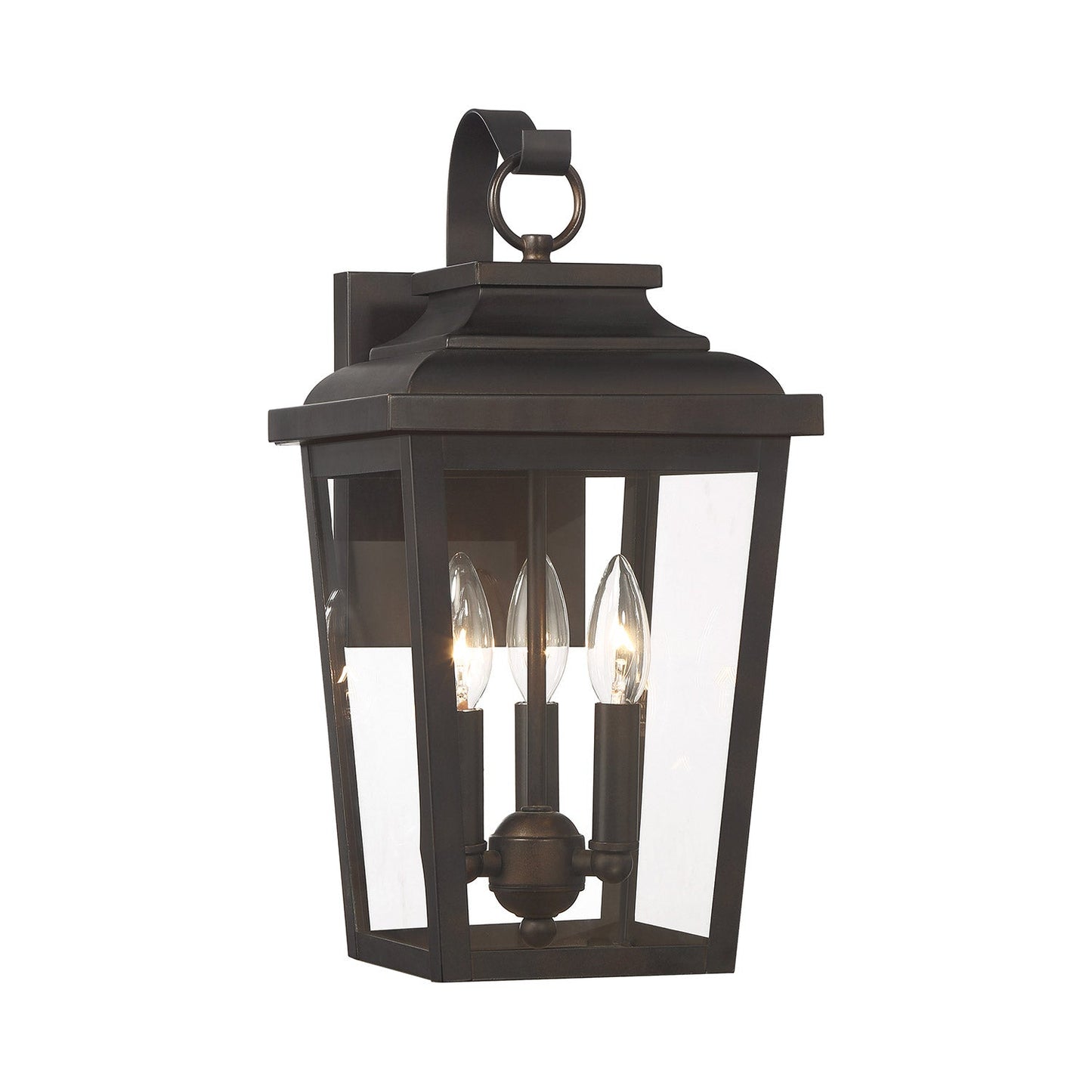 Irvington Manor Outdoor Wall Light in Clear Seeded Glass (Medium/Incandescent).