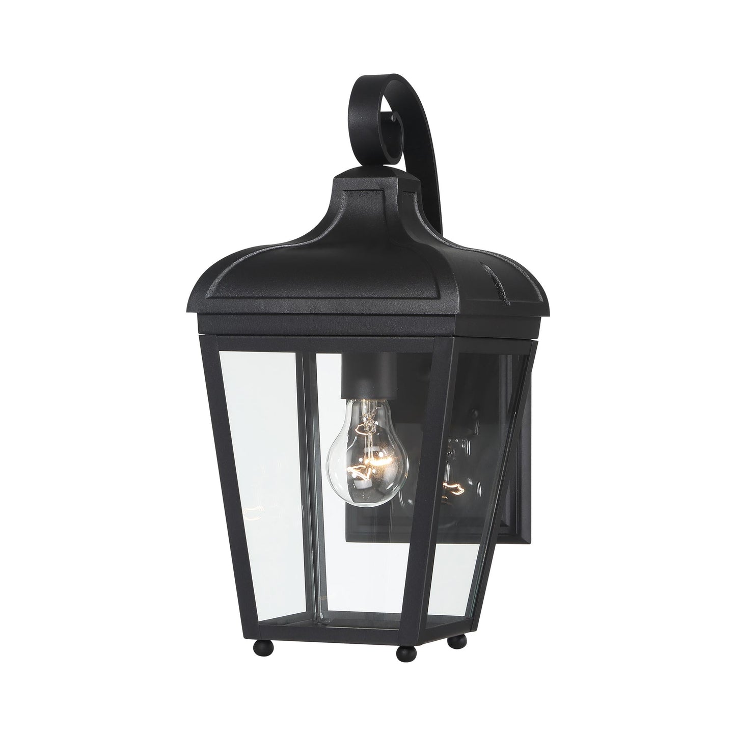 Marquee Outdoor Wall Light in Sand Coal Balck (Small).