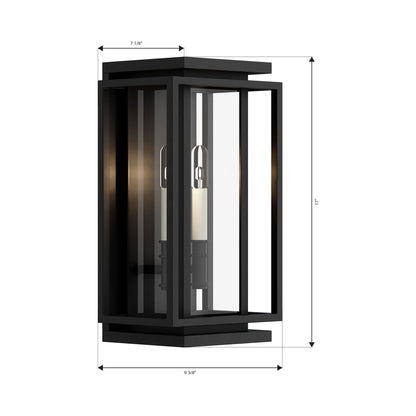 Stratford Outdoor Wall Light - line drawing.