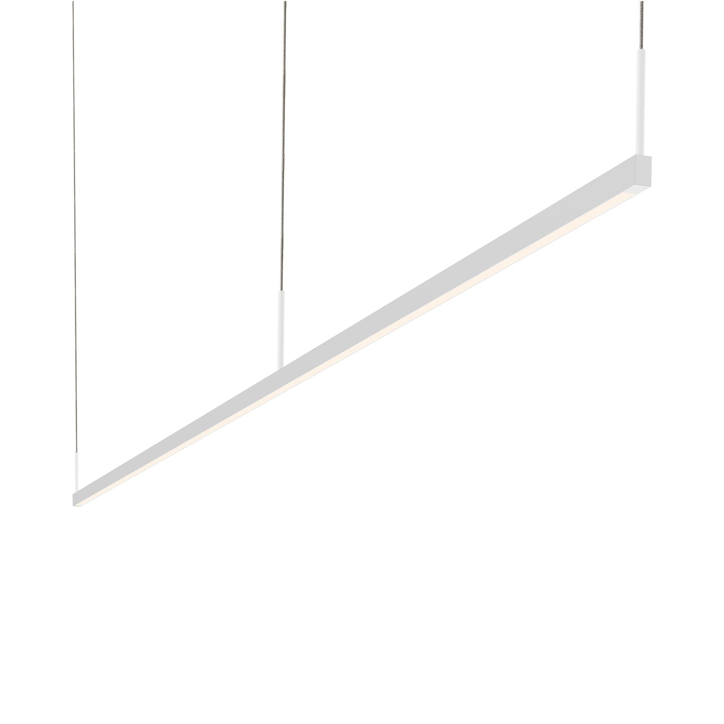 Thin-Line™ LED Pendant Light in Satin White (1-Light/96-Inch).