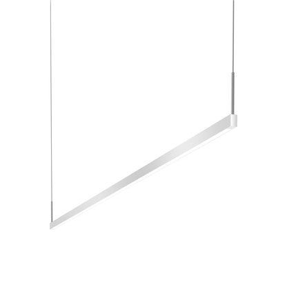 Thin-Line™ LED Pendant Light in Bright Satin Aluminum (1-Light/72-Inch).