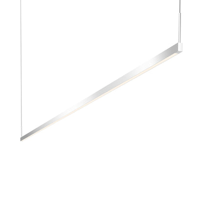 Thin-Line™ LED Pendant Light in Bright Satin Aluminum (1-Light/96-Inch).