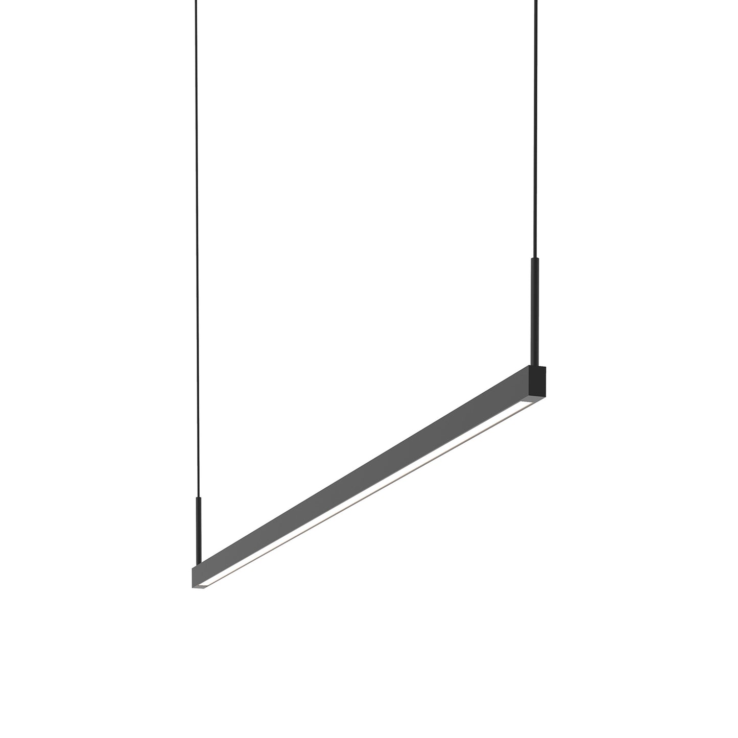 Thin-Line™ LED Pendant Light in Satin Black (1-Light/48-Inch).