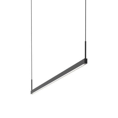 Thin-Line™ LED Pendant Light in Satin Black (1-Light/48-Inch).