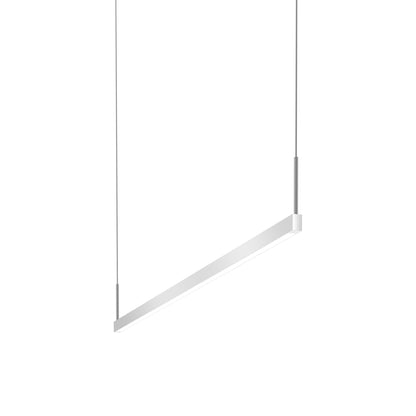 Thin-Line™ LED Pendant Light in Bright Satin Aluminum (2-Light/48-Inch).