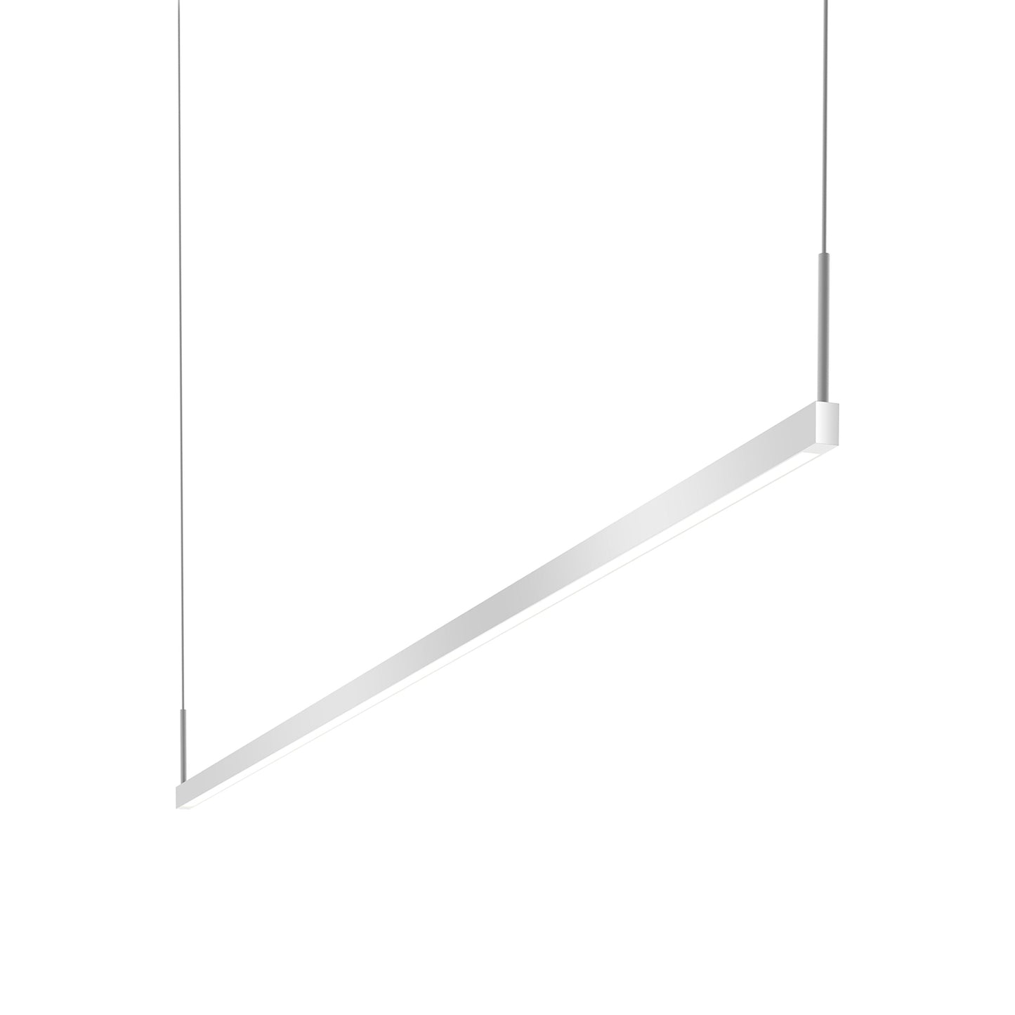 Thin-Line™ LED Pendant Light in Bright Satin Aluminum (2-Light/72-Inch).