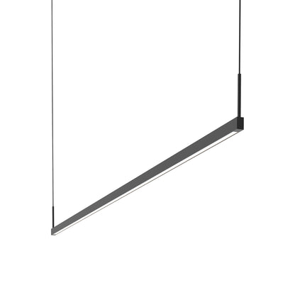 Thin-Line™ LED Pendant Light in Satin Black (2-Light/72-Inch).