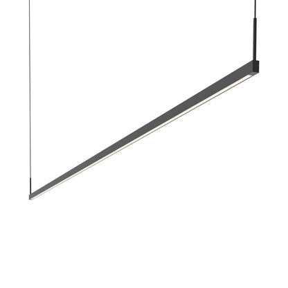 Thin-Line™ LED Pendant Light in Satin Black (1-Light/96-Inch).