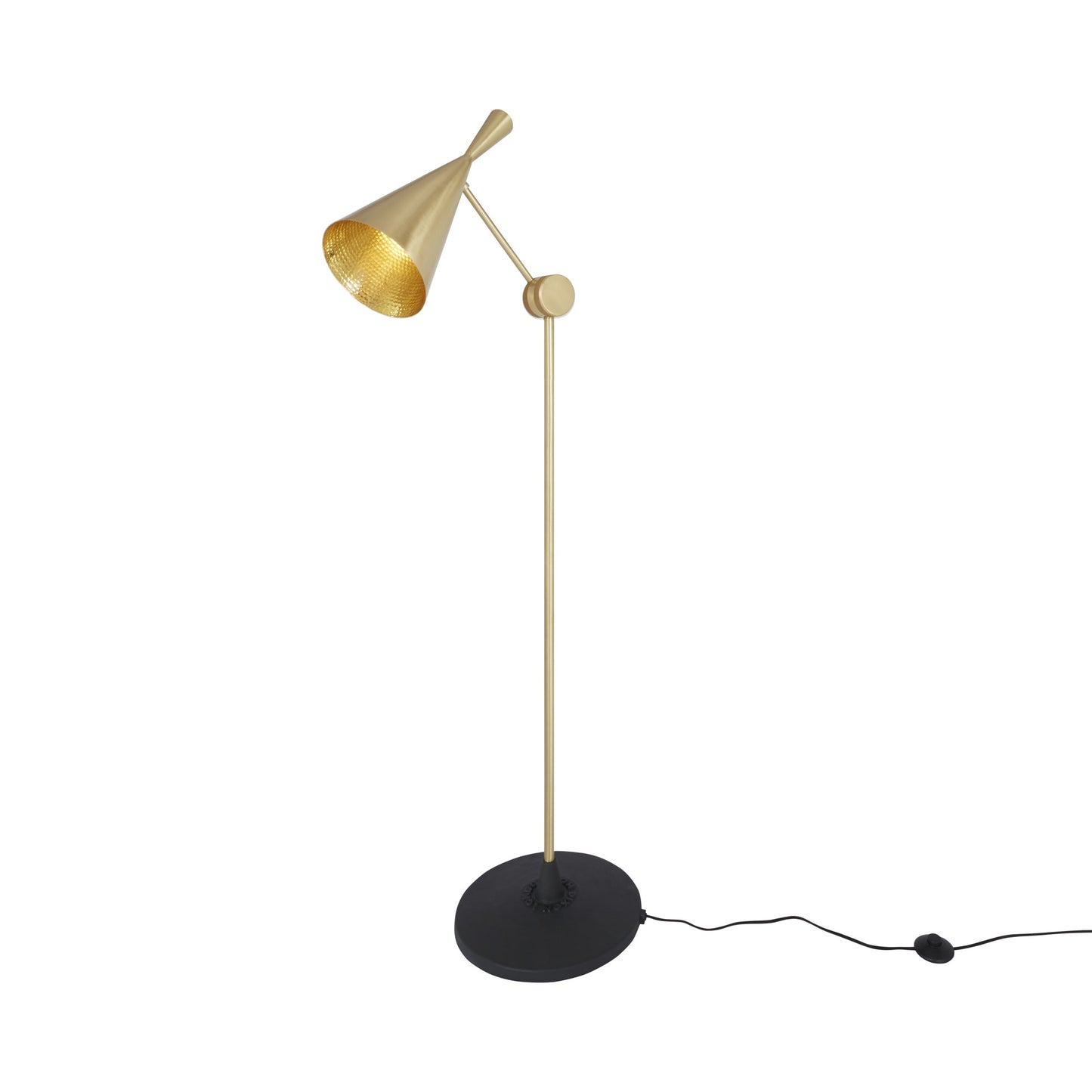 Beat LED Floor Lamp in Brass.