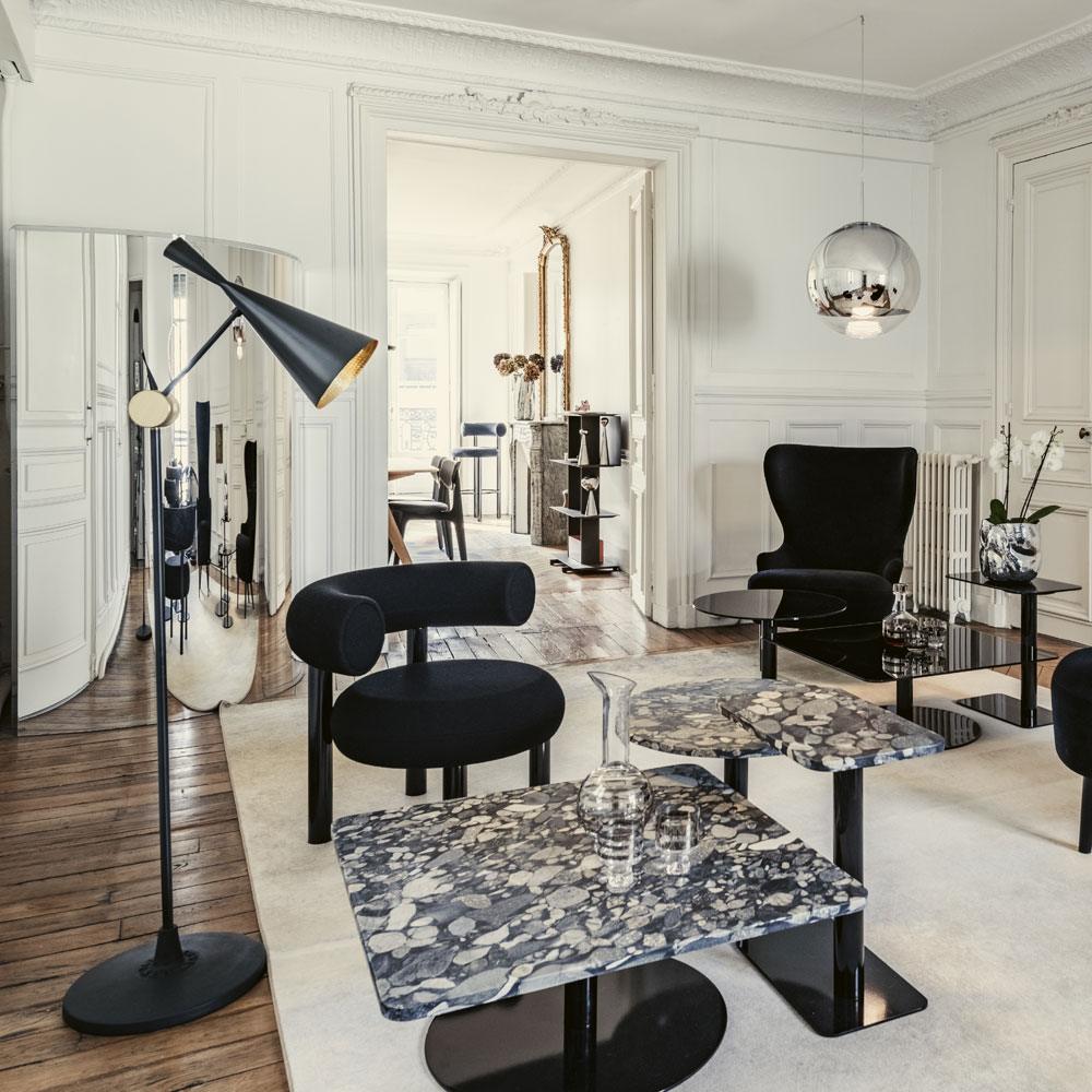 Beat LED Floor Lamp in living room.