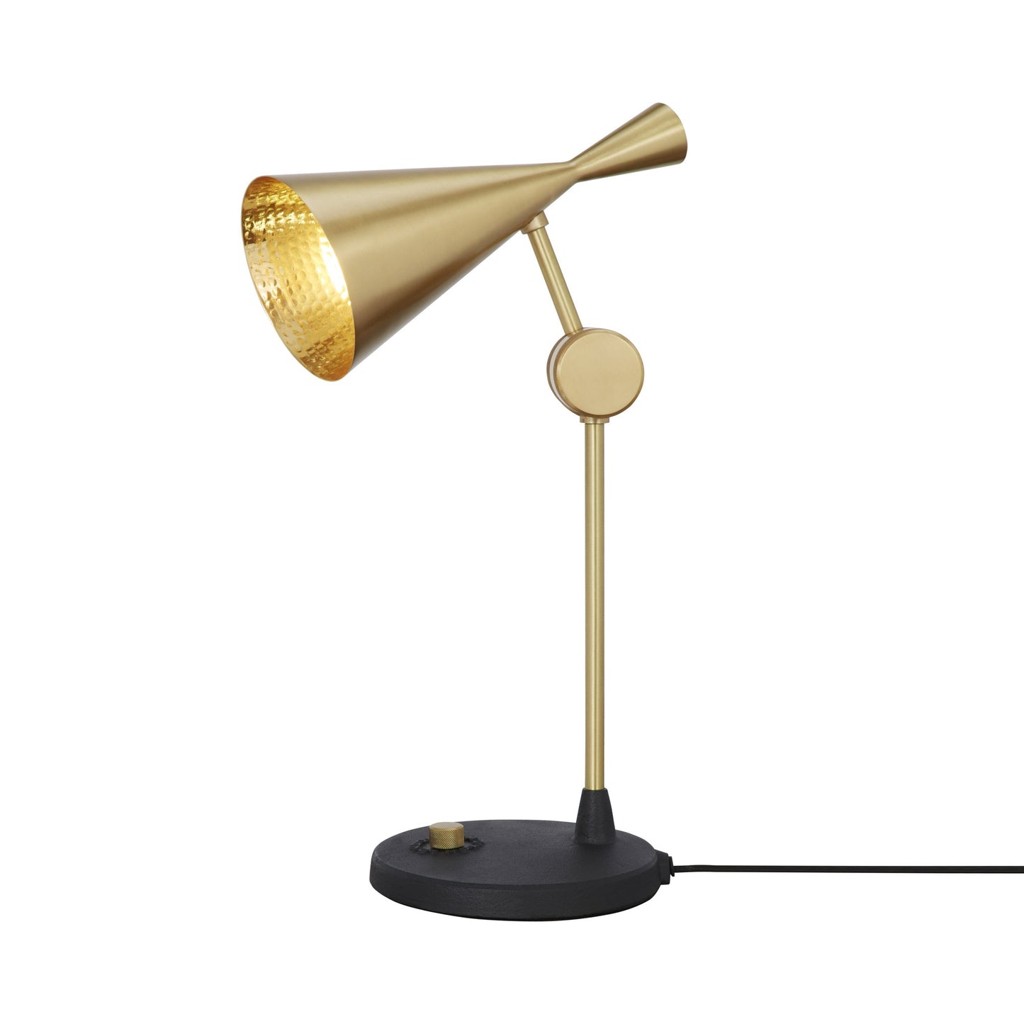 Beat LED Table Lamp in Brass.